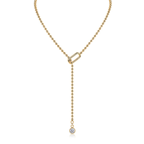 1Carat Moissanite Tassels Luxury Pendant Necklace in S925 Silver