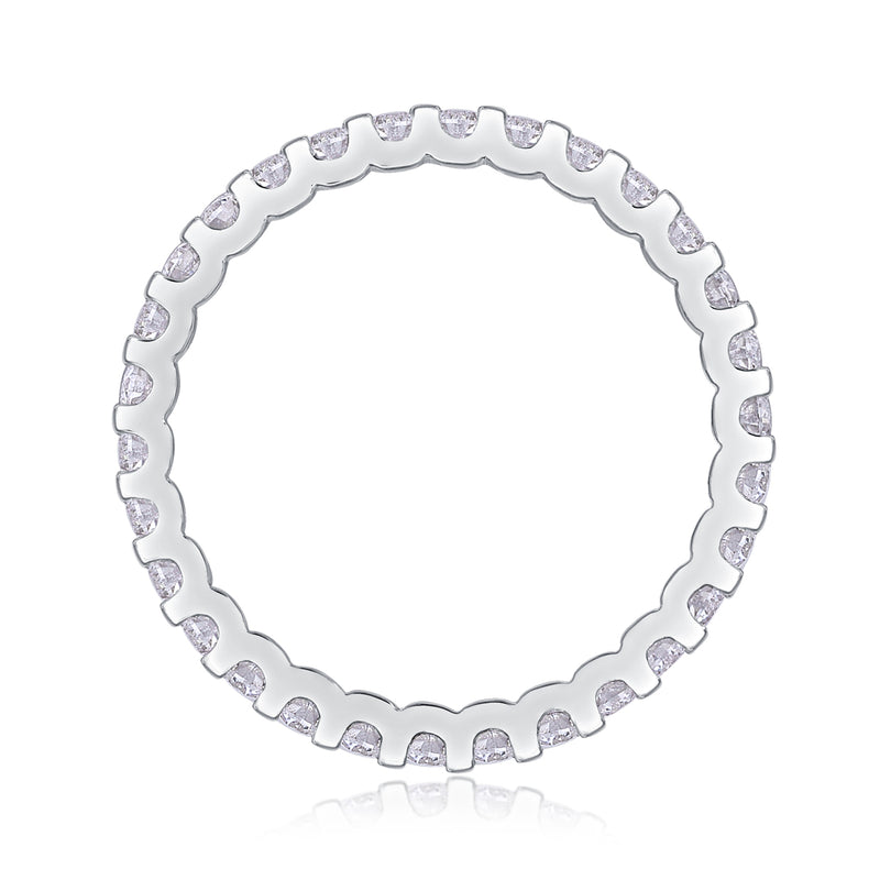 1Wish Moissanite Silver Ring Slim Luxury Band - 2