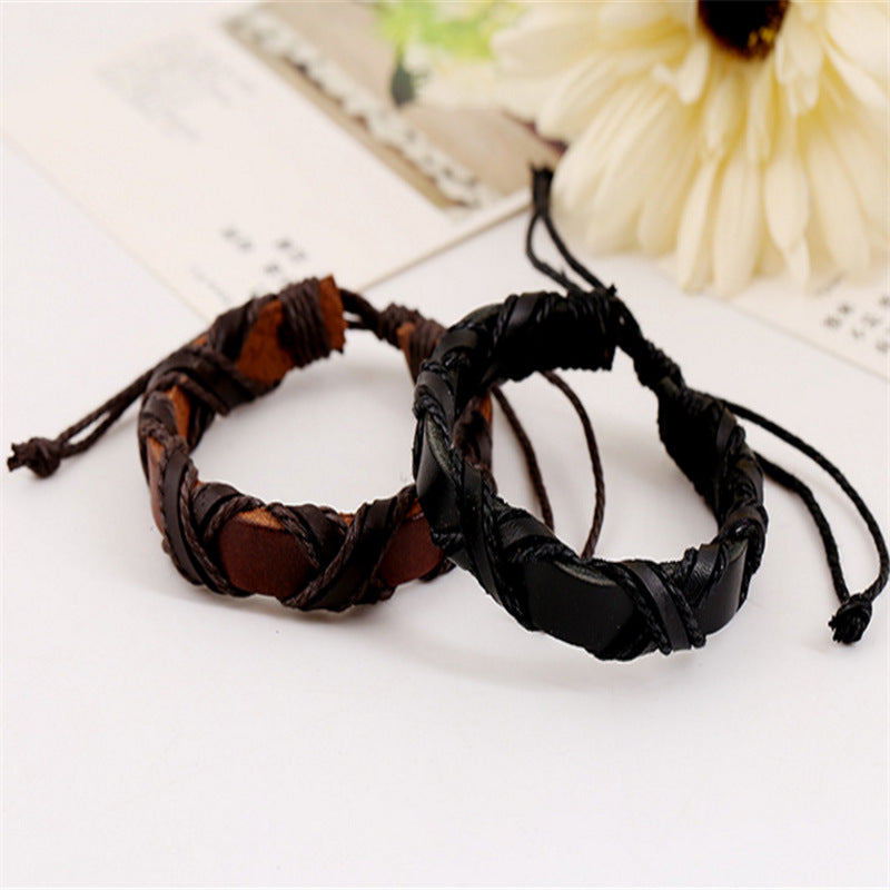 Asgard Crafted Leather Nordic Adjustable Arm Bracelet