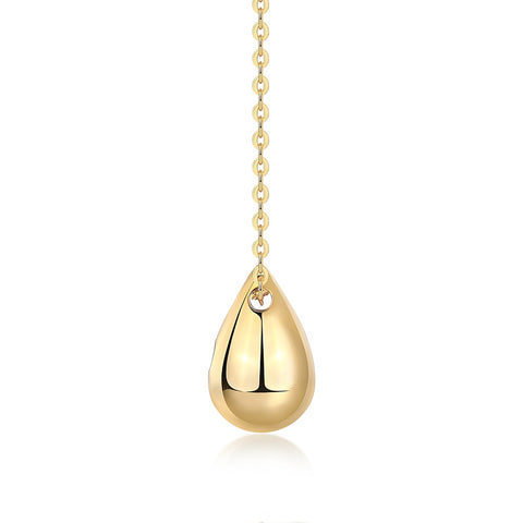 Dreamy Water Drop Moissanite Necklace Pendant in S925 Sterling Silver with Gold Plating