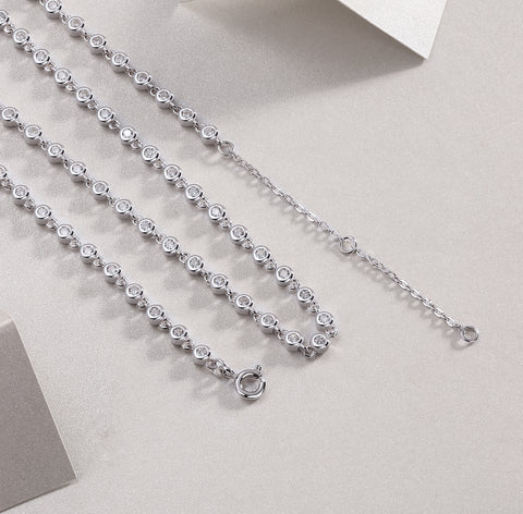 Heart-to-Heart Moissanite Pendant Necklace in Sterling Silver with Platinum Plating
