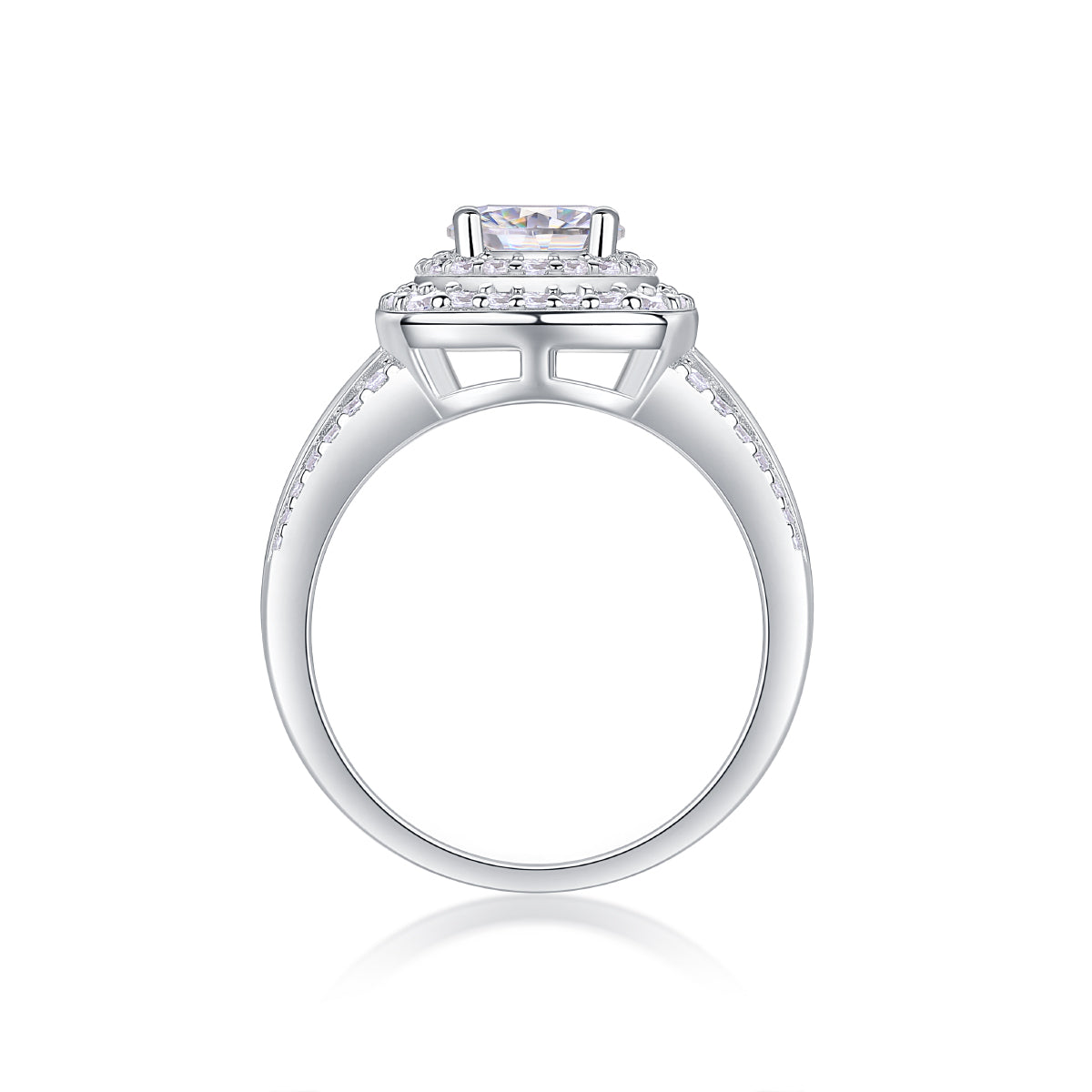 1Starry Sky Crown Moissanite Ring Set in S925 Sterling Silver Elegant Fashion Jewelry