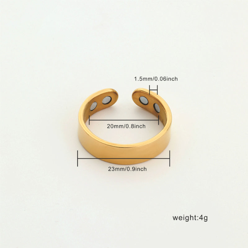 Magnetic Anti-Snoring Stainless Steel Ring for Sleep and Wellness - 5