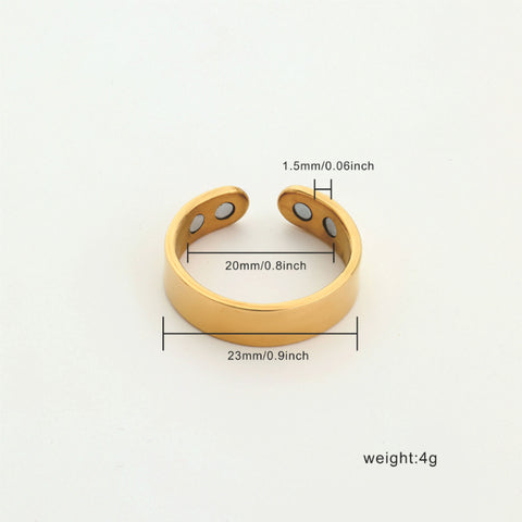 Magnetic Anti-Snoring Stainless Steel Ring for Sleep and Wellness