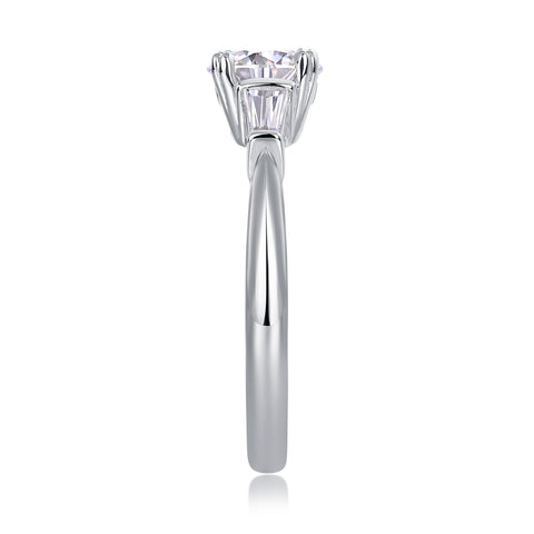 Classic Moissanite Wedding Ring Set in S925 Silver