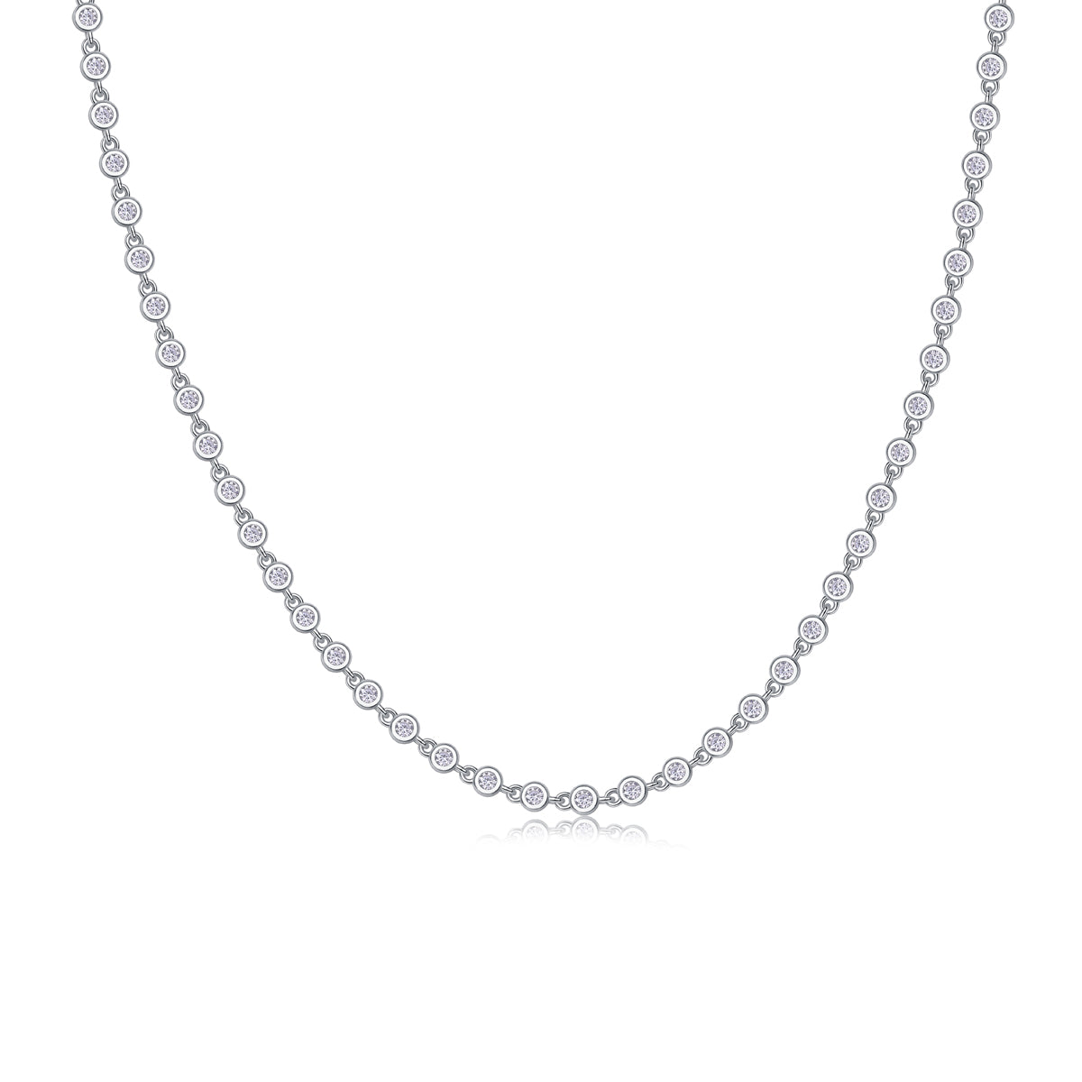 1Heart-to-heart Moissanite Pendant Set in S925 Sterling Silver with Platinum Plating