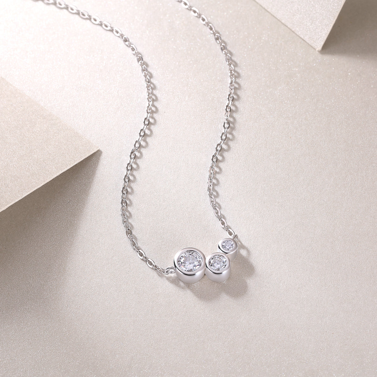 S925 Sterling Silver Moissanite Pendant Necklace Fashion Jewelry