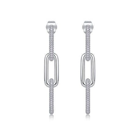 1Chain Luxury Moissanite Sterling Silver Earrings Stud Set