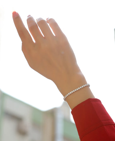 Luxury S925 Silver Moissanite Tennis Bracelet Elegant Sparkling Design
