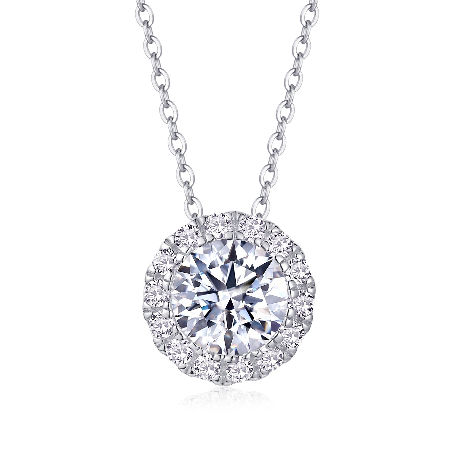 Legend Of The Starry Night 2-Carat Moissanite Pendant Necklace in S925 Silver