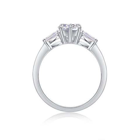 Heart-Shaped Moissanite Silver Ring S925 Luxury Fine Jewelry