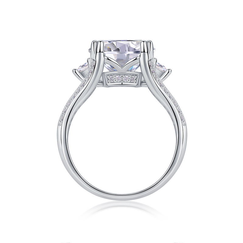Elegant 5-Carat Moissanite Sterling Silver Ring for Bridal and Office Wear - 6