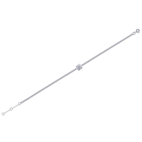 Luxury S925 Silver Moissanite Bracelet 1 Carat Elegant Design