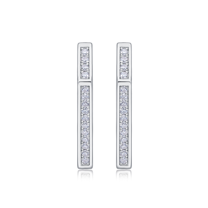1Coronation S925 Sterling Silver Moissanite Stud Earrings Fashion Jewelry - 1