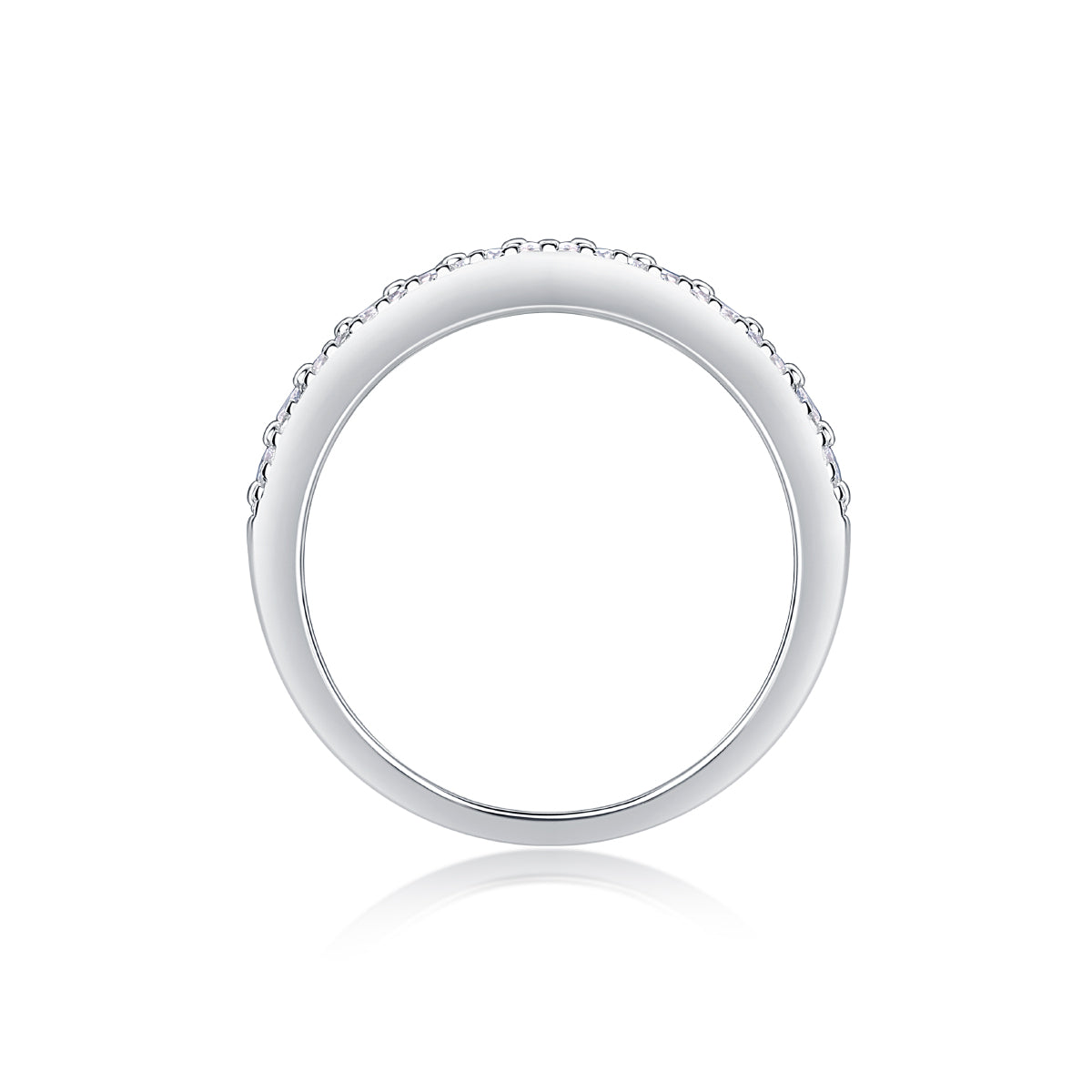 Multi-row Moissanite Silver Ring Luxury Fashion Fine Jewelry