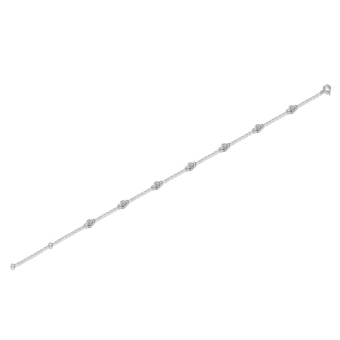 S925 Silver Moissanite Bracelet Luxury Fashion Delicate Chain