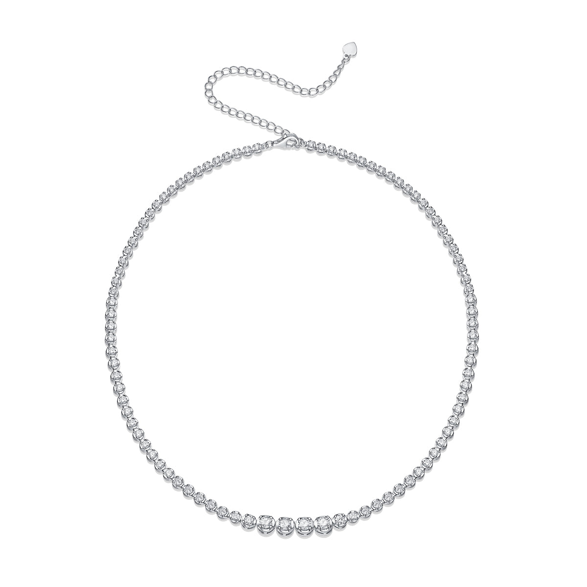 Luxurious Moissanite Pendant Necklace Set in S925 Silver
