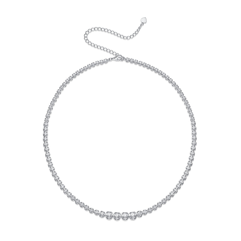 Luxurious Moissanite Pendant Necklace Set in S925 Silver - 2