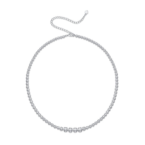 Luxurious Moissanite Pendant Necklace Set in S925 Silver