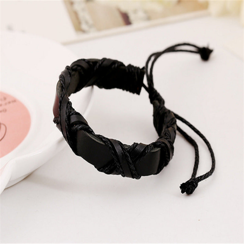 Asgard Crafted Leather Nordic Adjustable Arm Bracelet