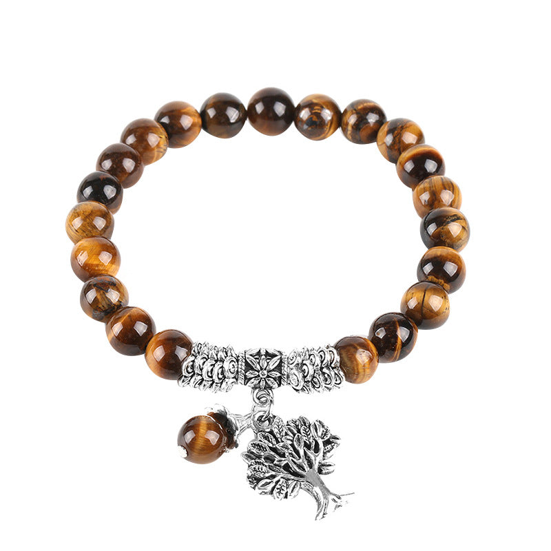 Tree of Life Tiger Eye Stone Bracelet for Women