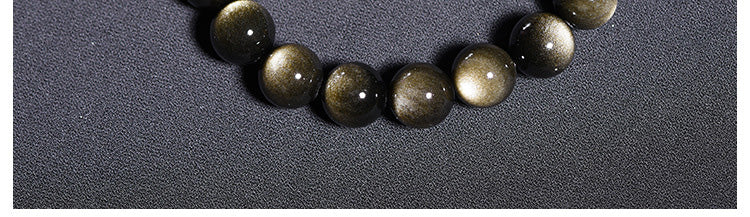 Natural Laps Gold-Tone Beaded Bracelet Unisex Fashion Jewelry