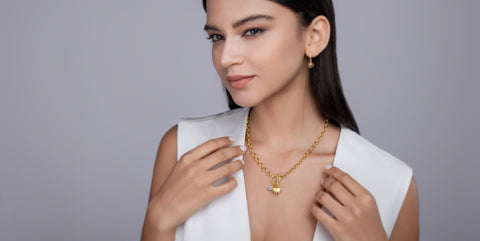 1Meteor Wish 1-Carat Moissanite Necklace Pendant Set in S925 Sterling Silver with Gold Plating