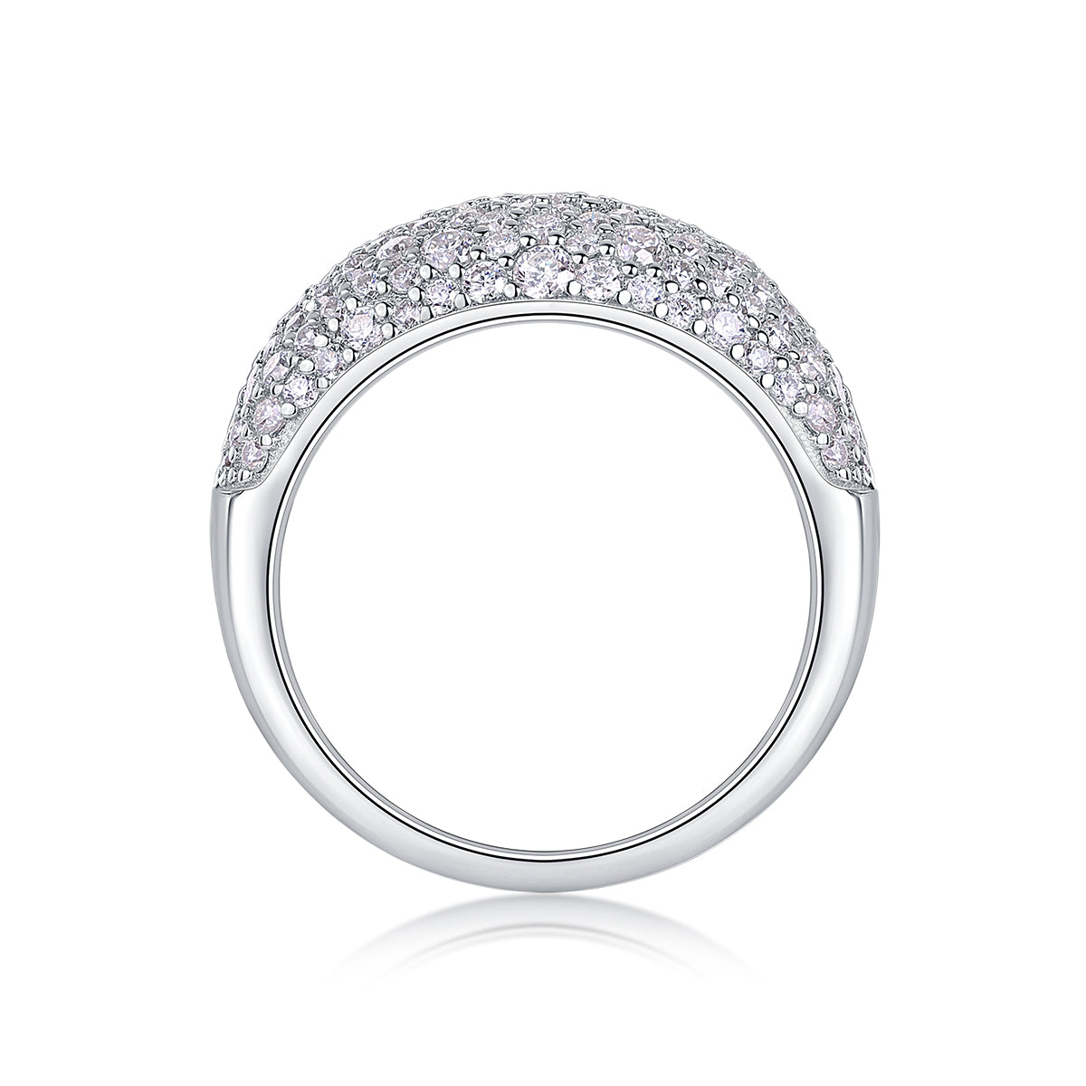 Moonlit Night Stars Moissanite Ring in S925 Sterling Silver Fashion Jewelry
