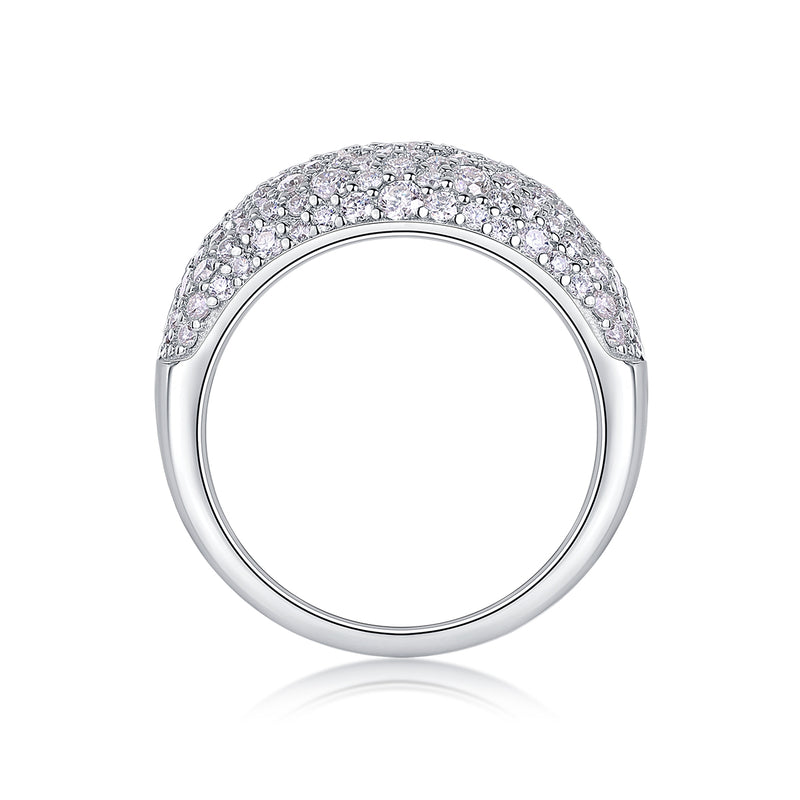 Moonlit Night Stars Moissanite Ring in S925 Sterling Silver Fashion Jewelry - 1