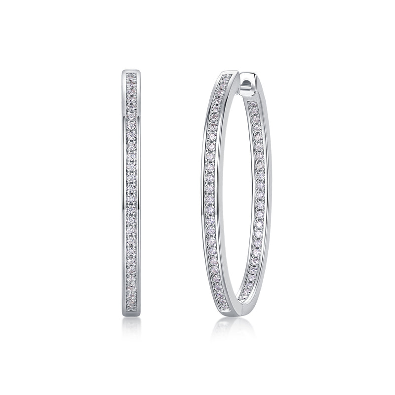 S925 Silver Moissanite Stud Earrings Luxury Fashion Diamond-Inlaid - 2