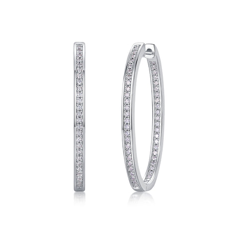 S925 Silver Moissanite Stud Earrings Luxury Fashion Diamond-Inlaid