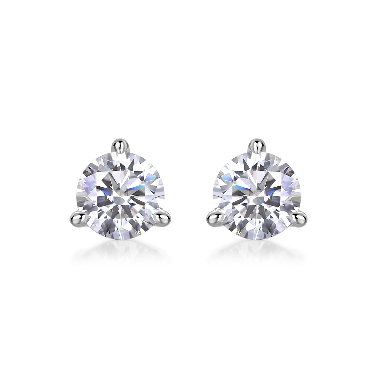 Luxury Moissanite Stud Earrings in S925 Silver 0.5 Carat