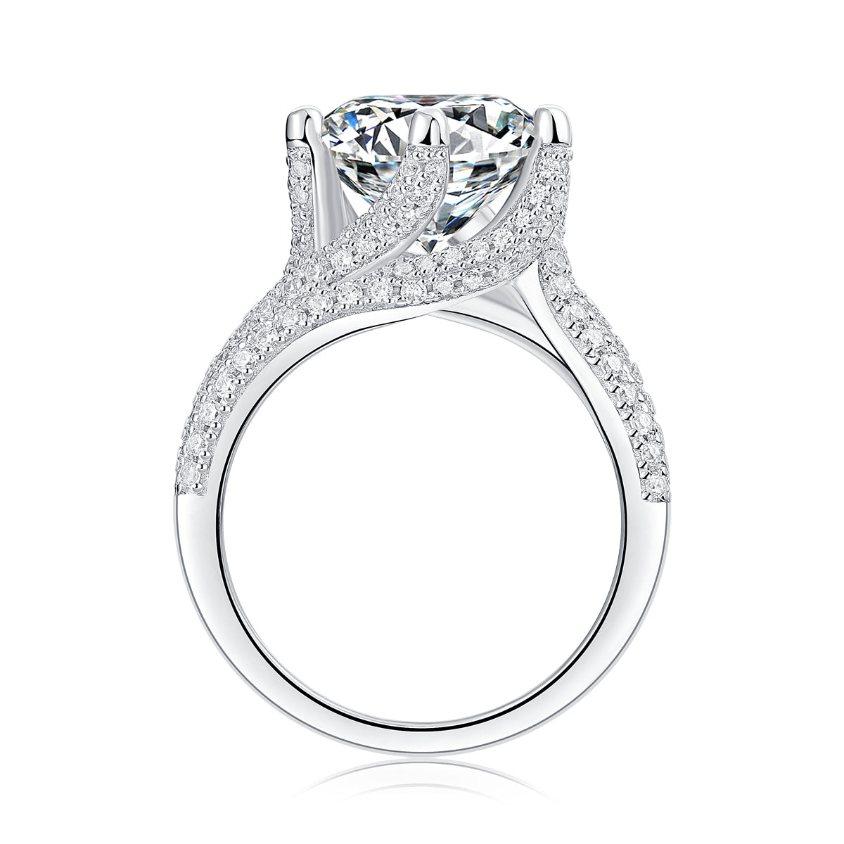 Luxury 5 Carat Moissanite Ring in S925 Silver