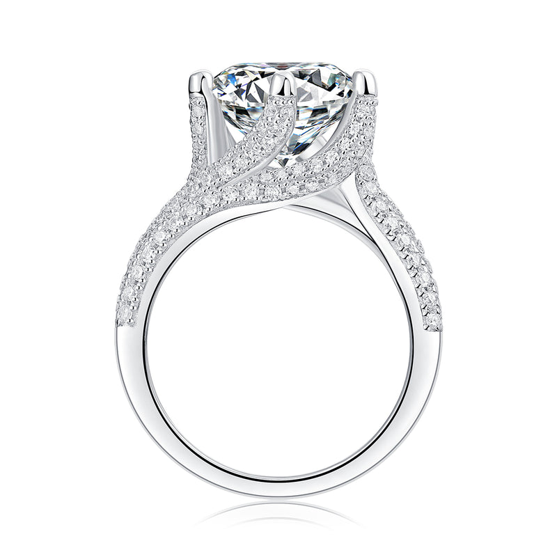 Luxury 5 Carat Moissanite Ring in S925 Silver - 5