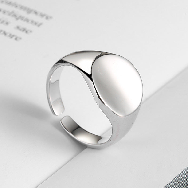Adjustable Oval Smooth Fashion Ring