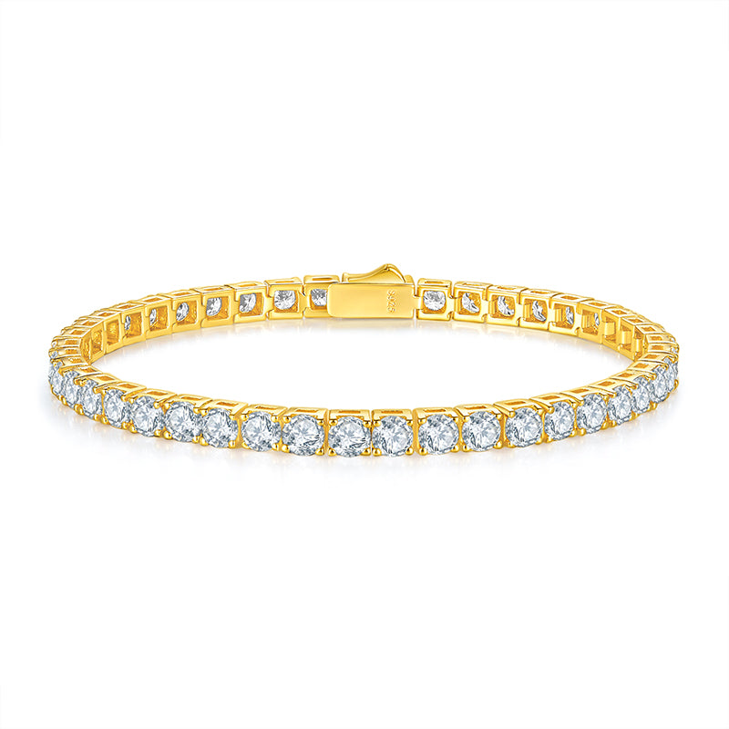 Luxury S925 Silver Moissanite Tennis Bracelet Elegant Sparkling Design