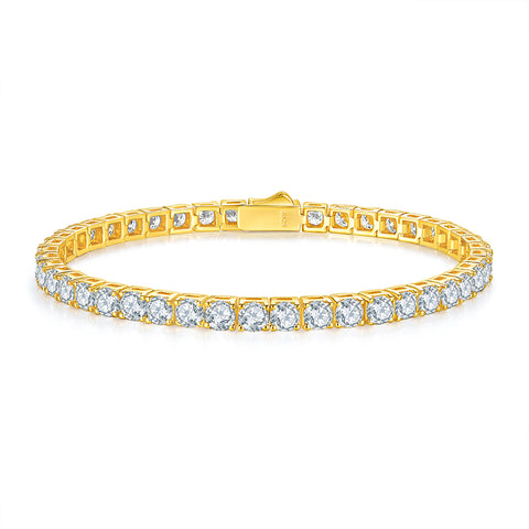 Luxury S925 Silver Moissanite Tennis Bracelet Elegant Sparkling Design