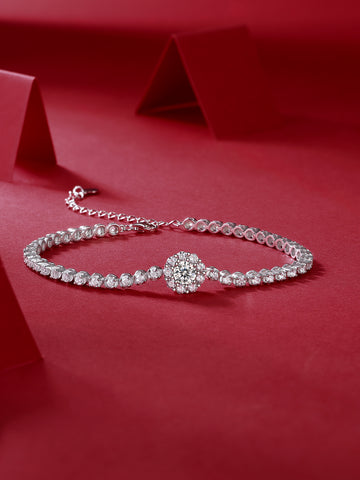 S925 Silver Moissanite Tennis Bracelet Luxury Fashion Jewelry