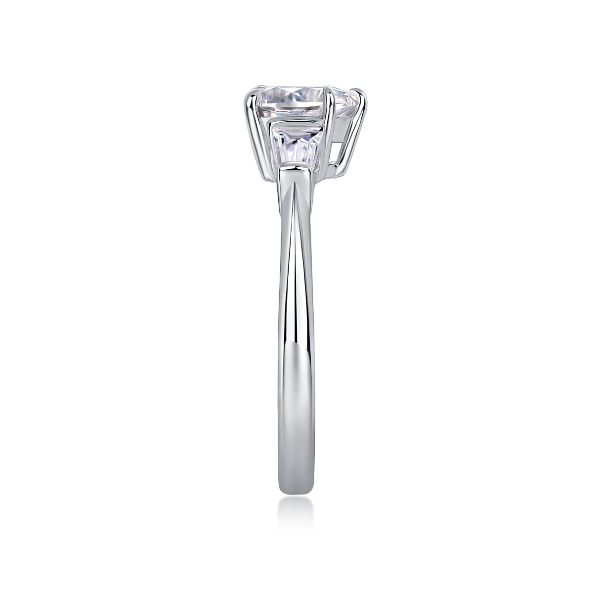 Heart-Shaped Moissanite Silver Ring S925 Luxury Fine Jewelry