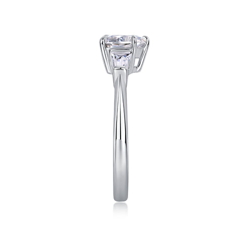 Heart-Shaped Moissanite Silver Ring S925 Luxury Fine Jewelry