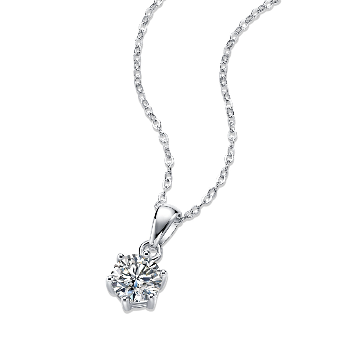 Breeze Dance Moissanite Pendant Necklace Set in S925 Silver