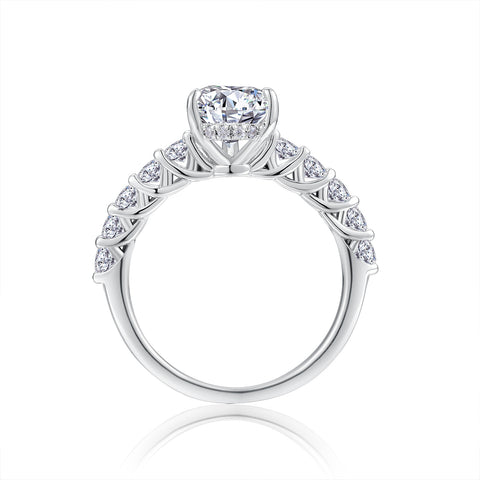 Moonlight Water Drop Moissanite Ring in S925 Sterling Silver Pear-Shaped Elegant Design