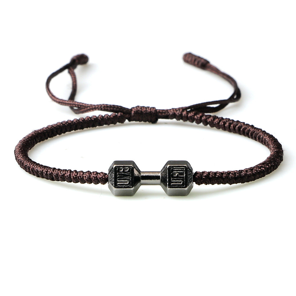 Originality Woven Alloy Dumbbell Bracelet for Everyday Wear