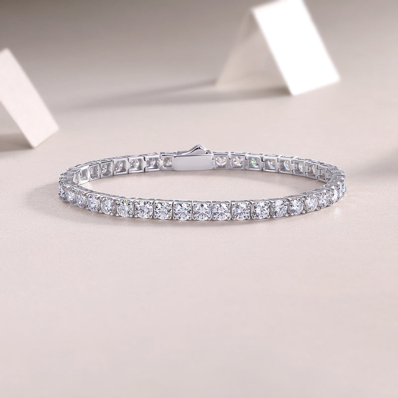 Luxury S925 Silver Moissanite Tennis Bracelet 16.5cm - 4