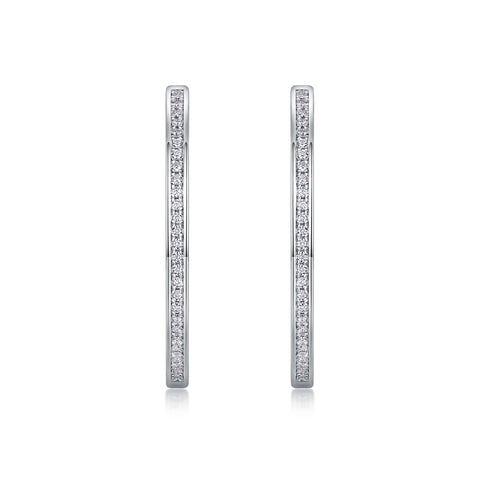 S925 Silver Moissanite Stud Earrings Luxury Fashion Diamond-Inlaid