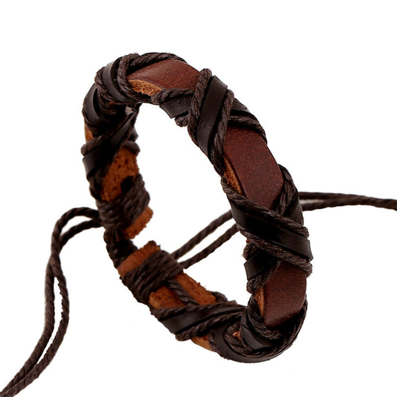 Asgard Crafted Leather Nordic Adjustable Arm Bracelet