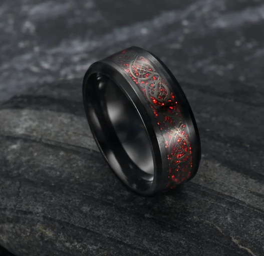 Asgard Basilisk Scale Titanium Steel Ring - 1