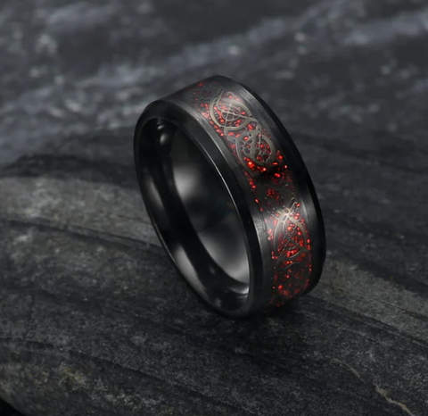 Asgard Basilisk Scale Titanium Steel Ring