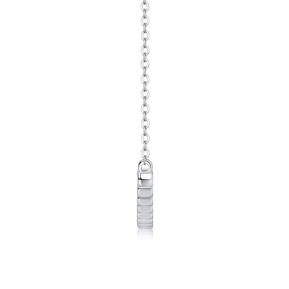 S925 Sterling Silver Moissanite Pendant Necklace Set Elegant Minimalist Design