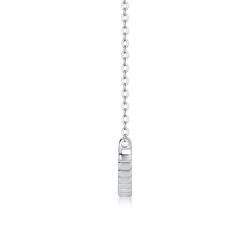 S925 Sterling Silver Moissanite Pendant Necklace Set Elegant Minimalist Design - 2